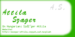 attila szager business card